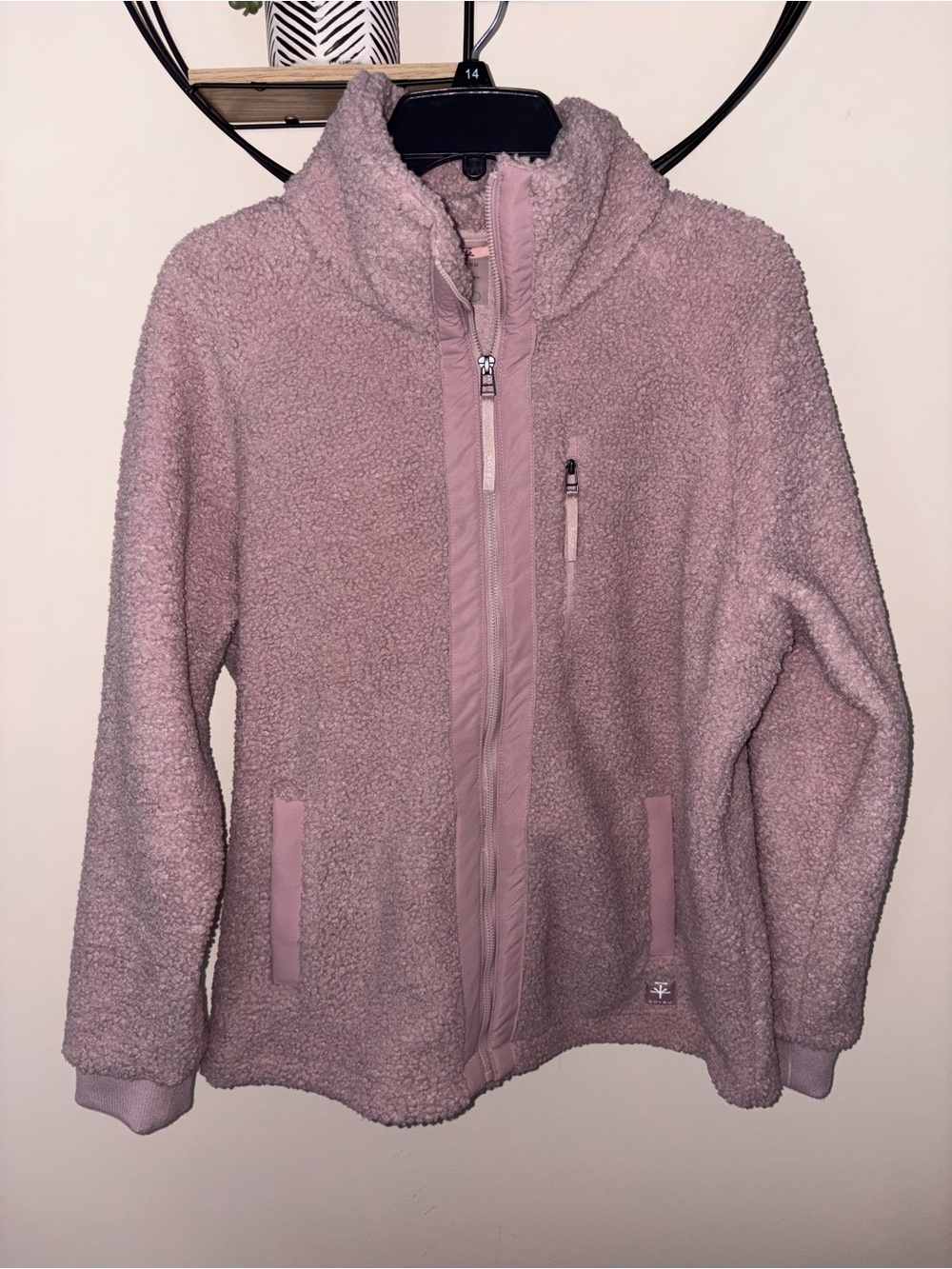 Soybu Light Pink Teddy Sherpa Jacket